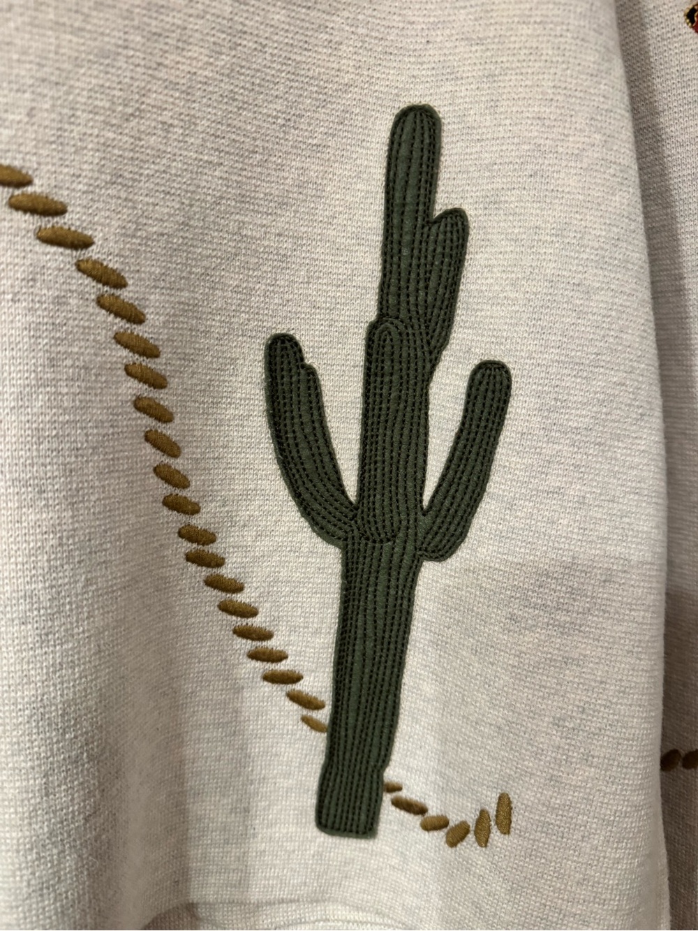 Pendleton Cream Embroidered Western Wool Sweater - Picture 10 of 16